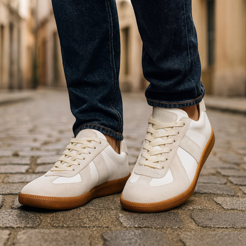 Ladies Round Toe Lace-Up Sneakers