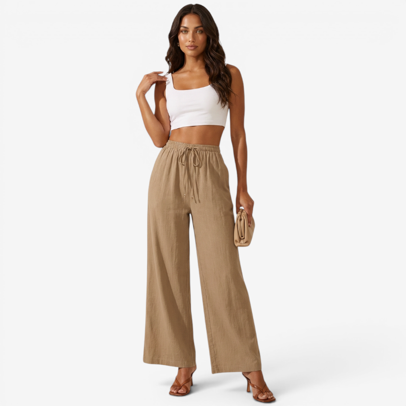 High Waist Wide Leg Palazzo Pants for Women