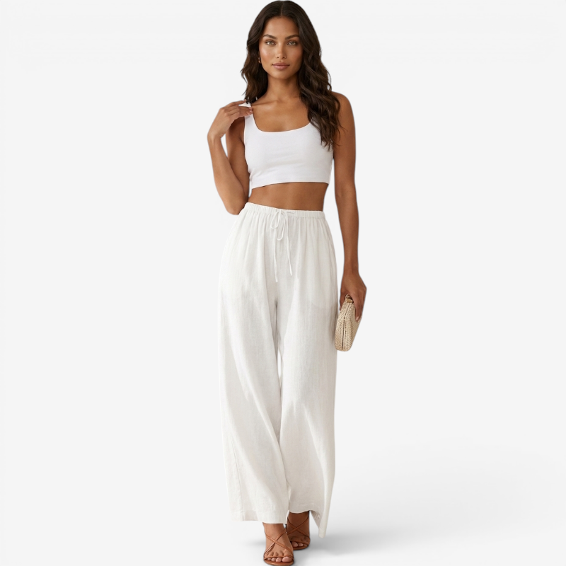 High Waist Wide Leg Palazzo Pants for Women