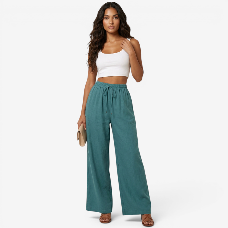 High Waist Wide Leg Palazzo Pants for Women