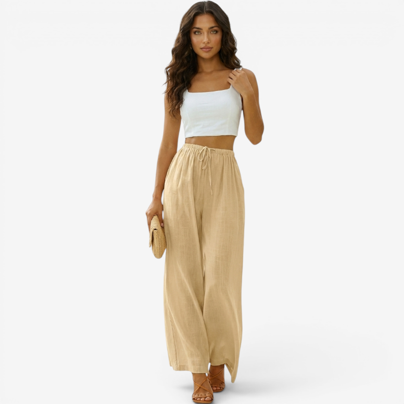 High Waist Wide Leg Palazzo Pants for Women