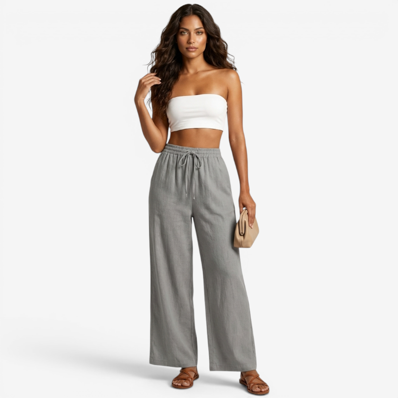High Waist Wide Leg Palazzo Pants for Women