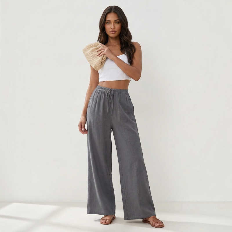High Waist Wide Leg Palazzo Pants for Women