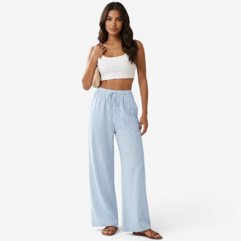 High Waist Wide Leg Palazzo Pants for Women