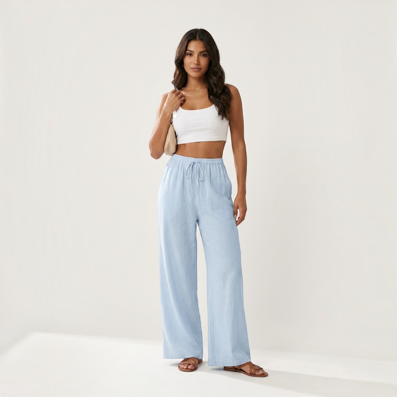 High Waist Wide Leg Palazzo Pants for Women