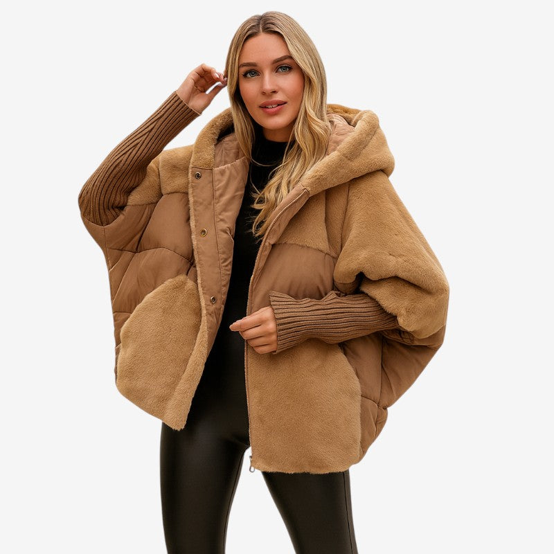 Eliana – Jas met capuchon lange mouwen en zakken Velani