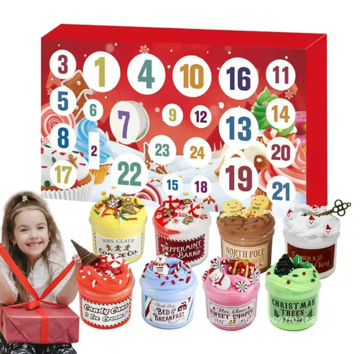 HollySlime - 2026 Slime Advent Calendar with 24 Unique Slime Containers