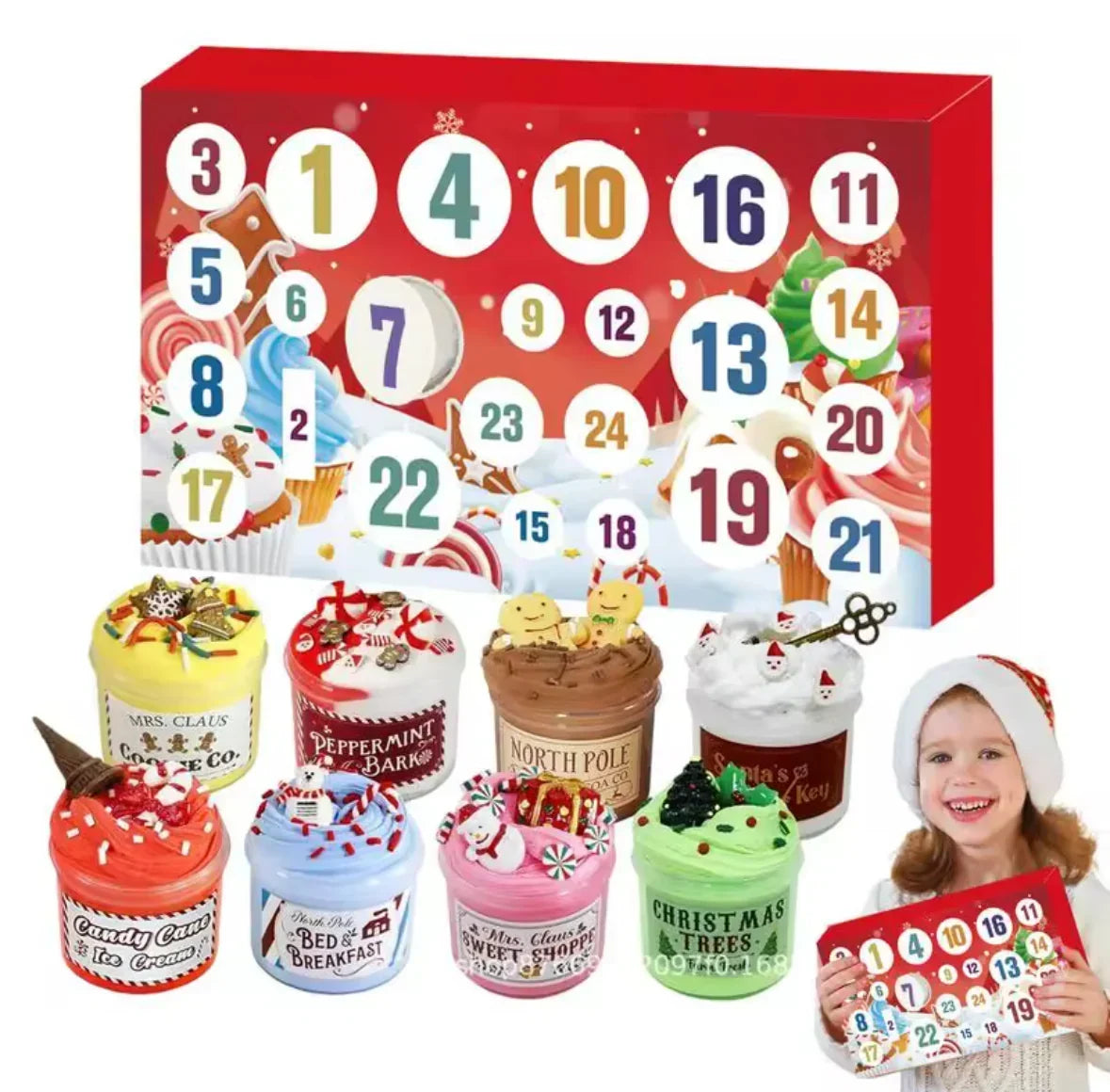 HollySlime - 2026 Slime Advent Calendar with 24 Unique Slime Containers