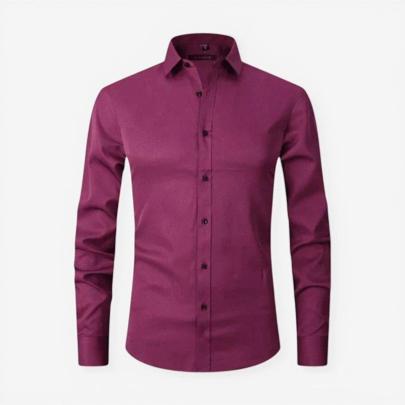 Men's Slim Fit Long Sleeve Button Down Shirt