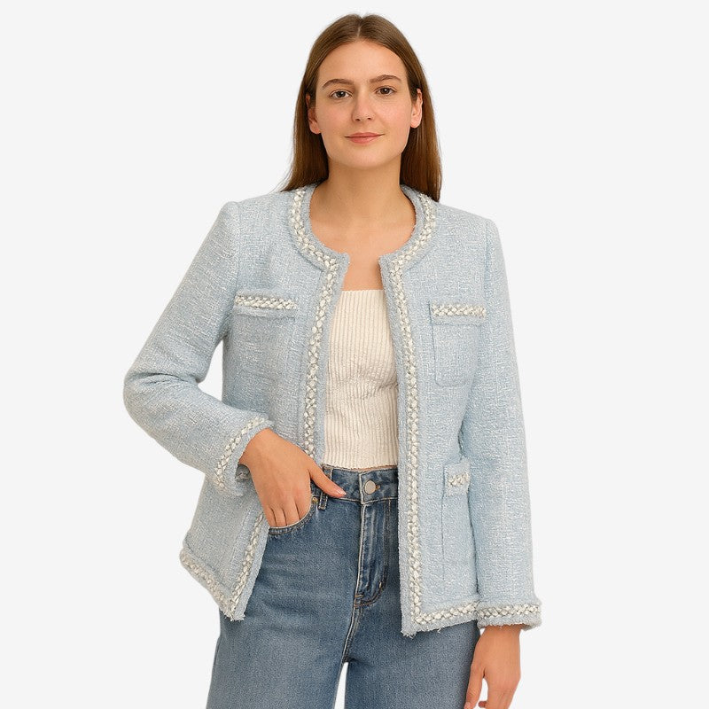 Sophie – Mantel met Ronde Hals, Meerdere Zakken en Lange Mouwen Velani