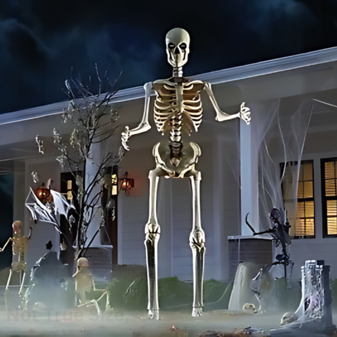 Animated Halloween Skeleton with Light-Up Eyes