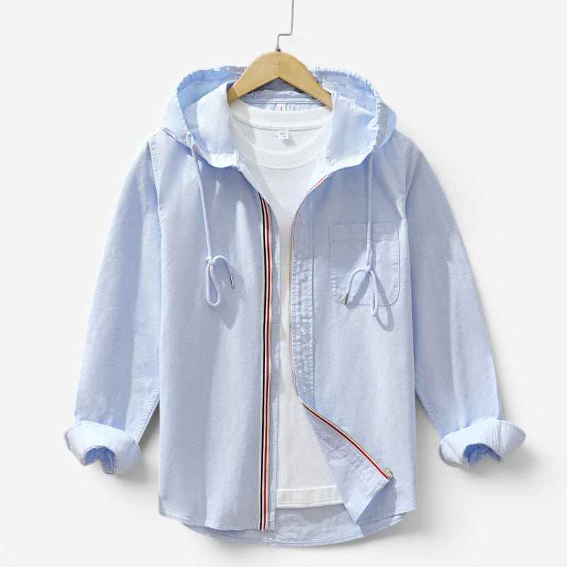 Men's Long Sleeve Hooded Zip Jacket