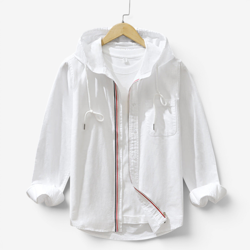 Men's Long Sleeve Hooded Zip Jacket