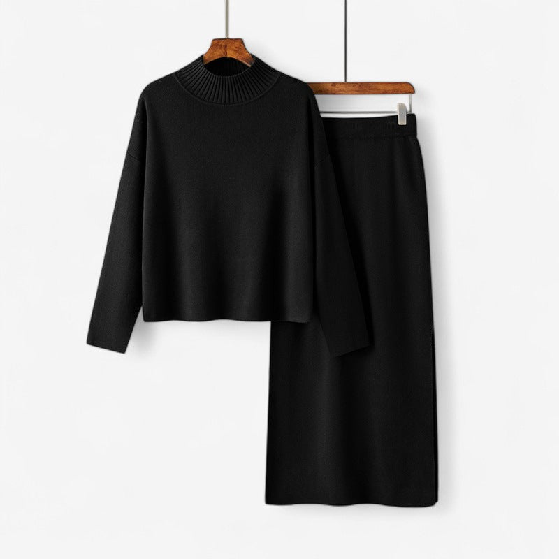 Naterra – Losvallende coltrui met bijpassende lange rok set Velani