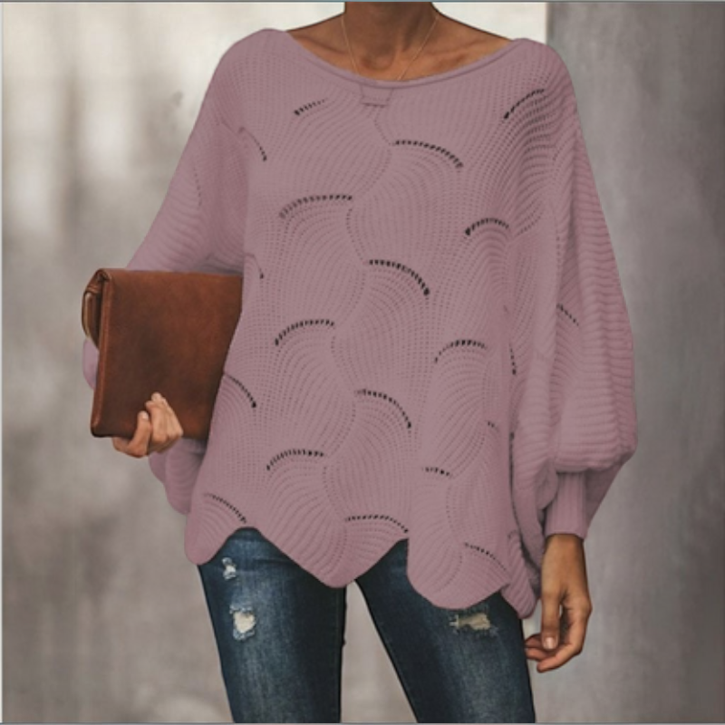 Women's Oversized Hollow Knit Sweater