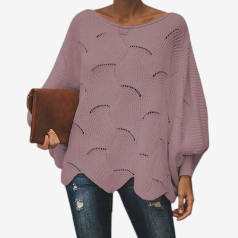 Women's Oversized Hollow Knit Sweater