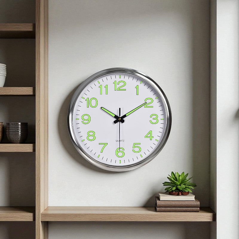 TimeGlow – Wandklok met Lichtgevende Wijzers Velani