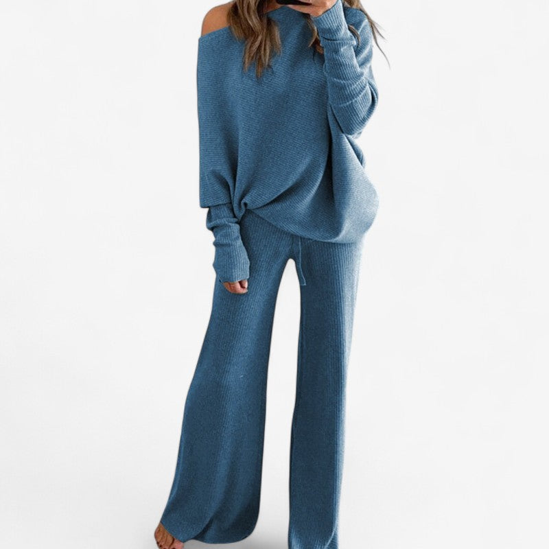 Aria – 2-delig set met high-waist broek en top met lange mouwen Velani