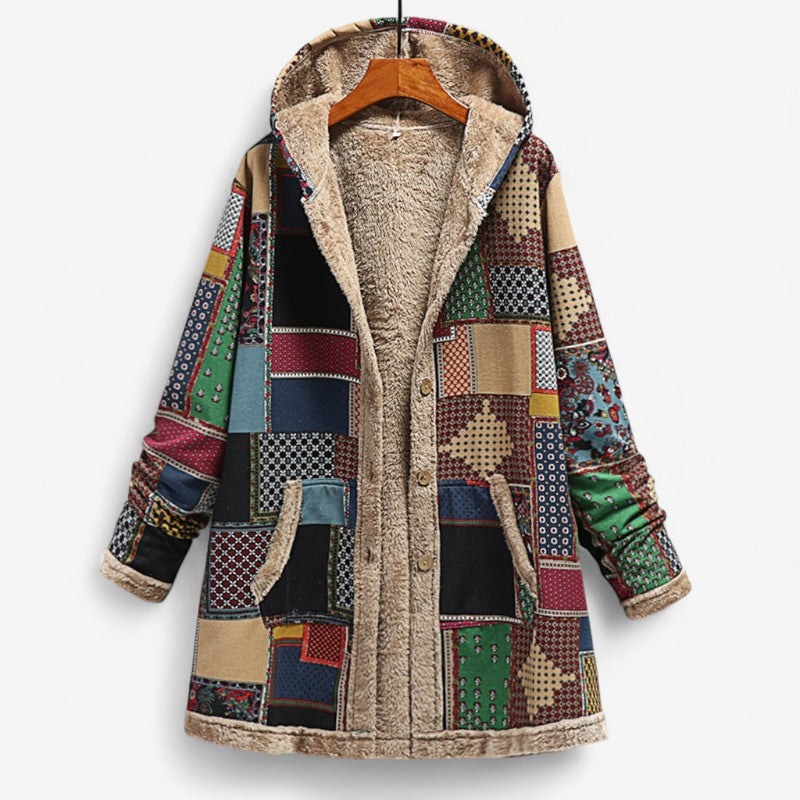 Charlotte – Chaqueta de manga larga con capucha y cierre de botones