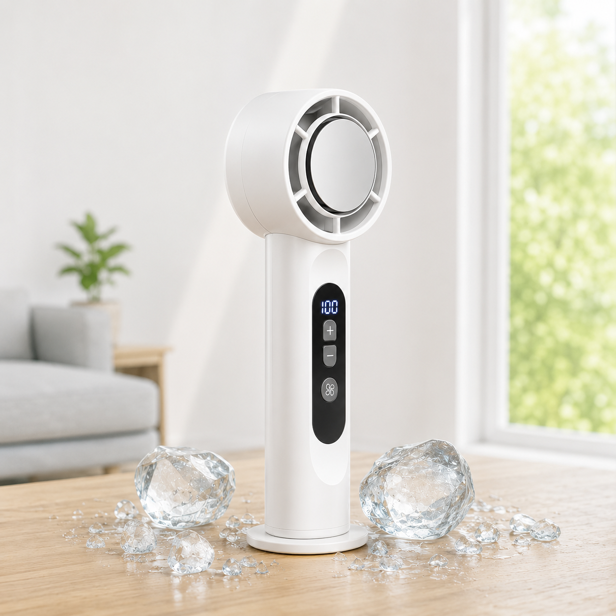 Portable Handheld Fan with LED Display