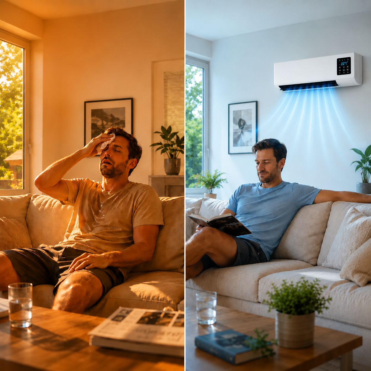 2-in-1 Air Conditioner with Cooling and Heating system
