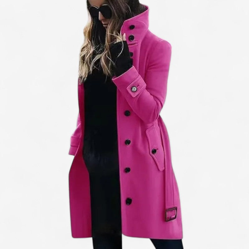 Jennifer – Trenchcoat met Lange MouwenTailleceintuur en Knopensluiting Velani