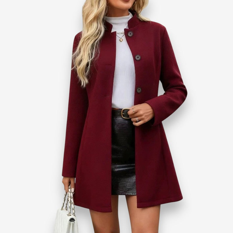 Nina – Long Sleeve Jacket with Button Closure Design