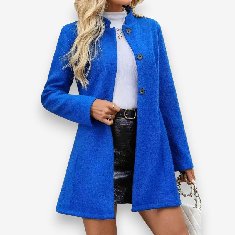 Nina – Long Sleeve Jacket with Button Closure Design
