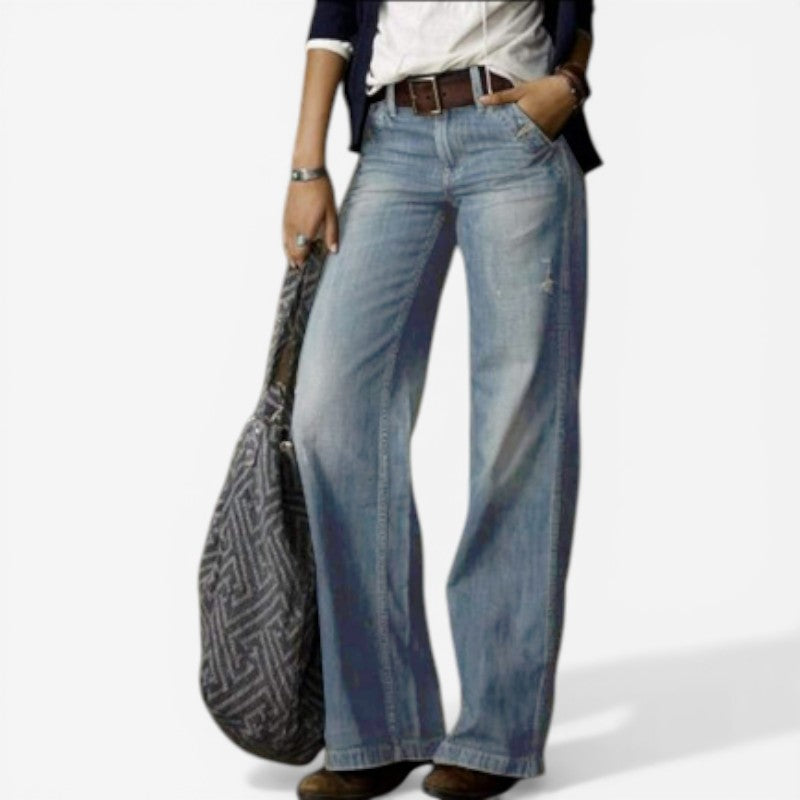 High Waisted Wide Leg Relaxed Fit Women’s Jeans