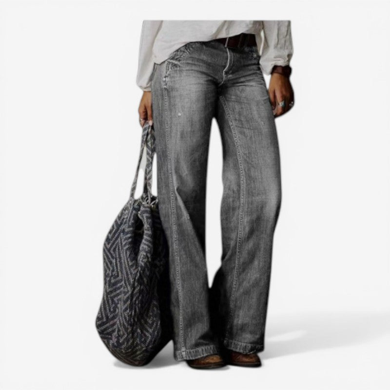 High Waisted Wide Leg Relaxed Fit Women’s Jeans
