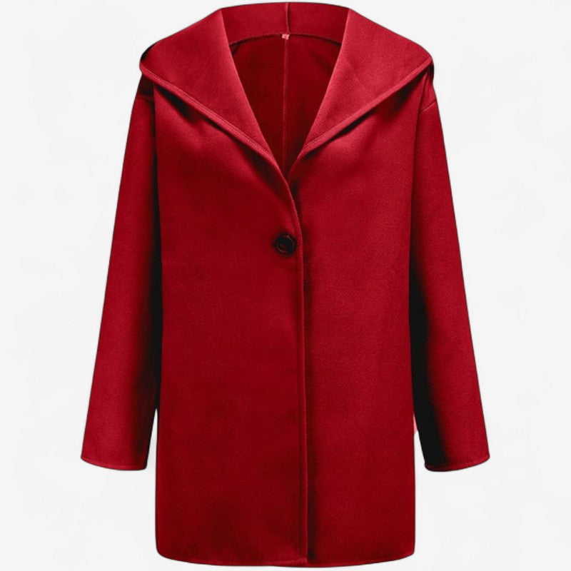 Amelia – Getailleerde Trenchcoat met Capuchon en Enkelvoudige Knopensluiting Velani