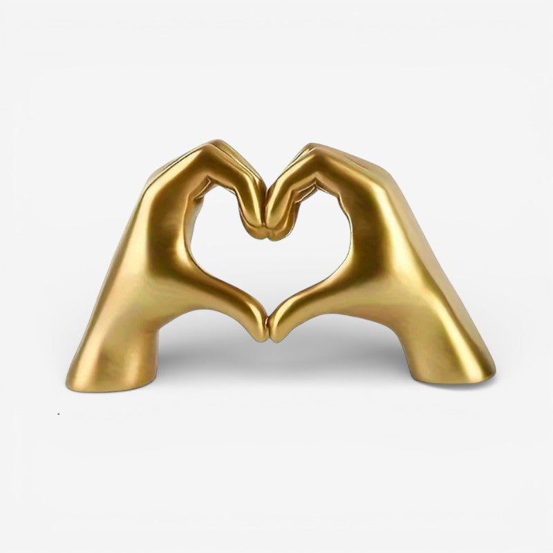 HeartAura – Heart Figurine with Finger-Heart Design