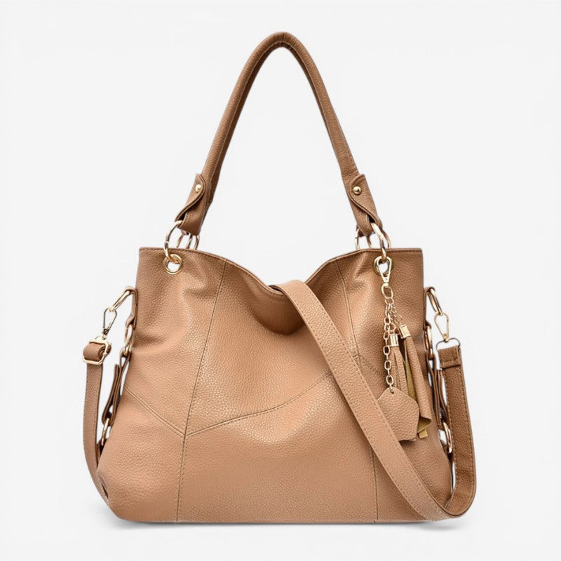 Women’s Shoulder Bag with Adjustable Straps & Zipper Pockets