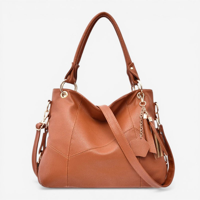 Women’s Shoulder Bag with Adjustable Straps & Zipper Pockets