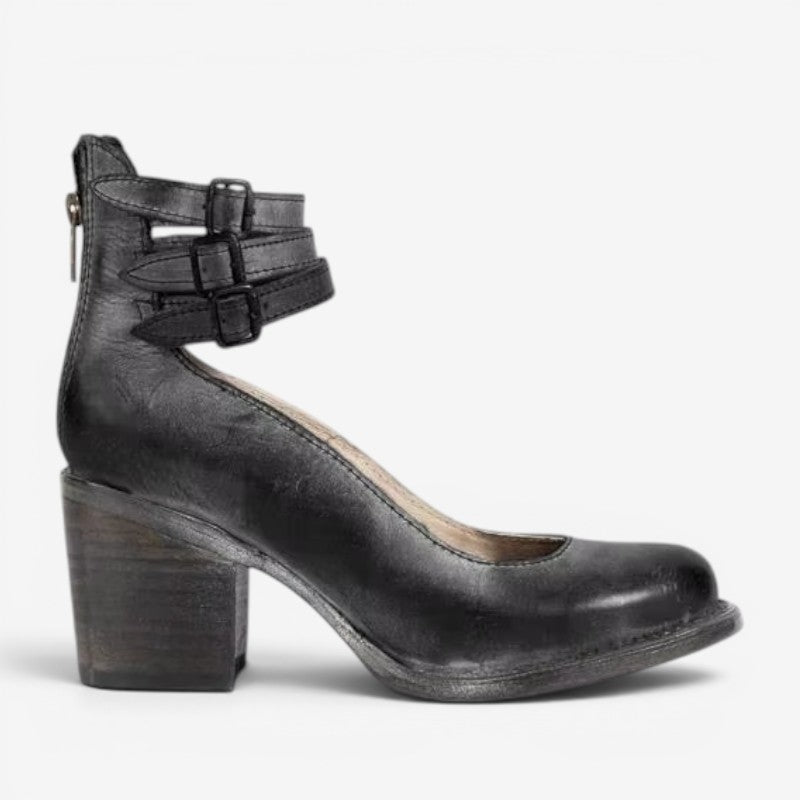 Stylish High-Heeled Sandals with Ankle Strap