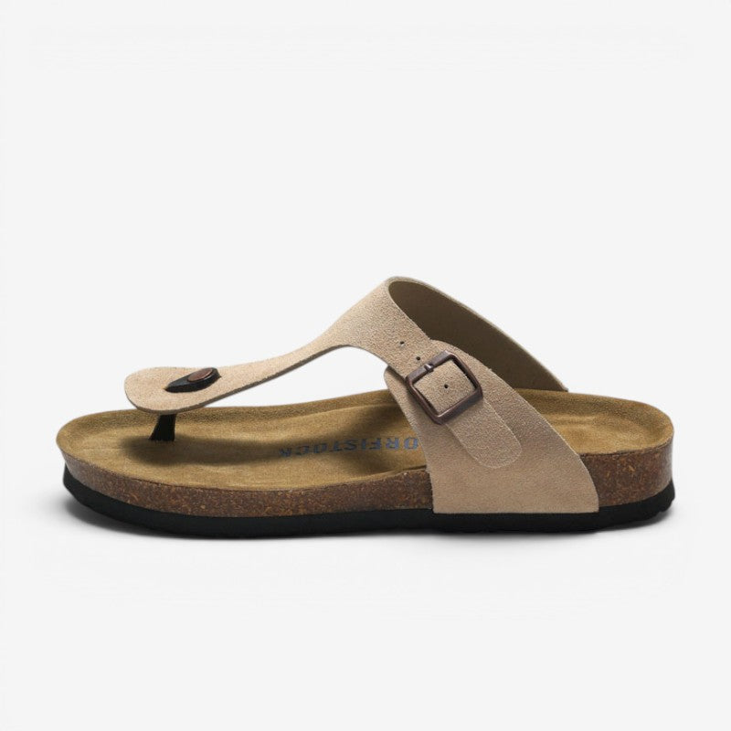 Men's T Strap Flat Slippers
