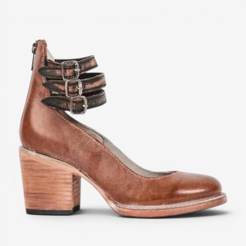 Stylish High-Heeled Sandals with Ankle Strap
