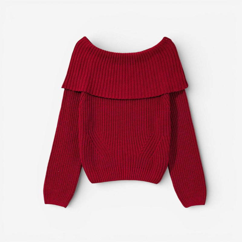 Rose – Long Sleeve Sweater With Knotted Design