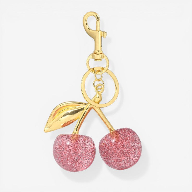 Cherry Pendant Metal Keychain