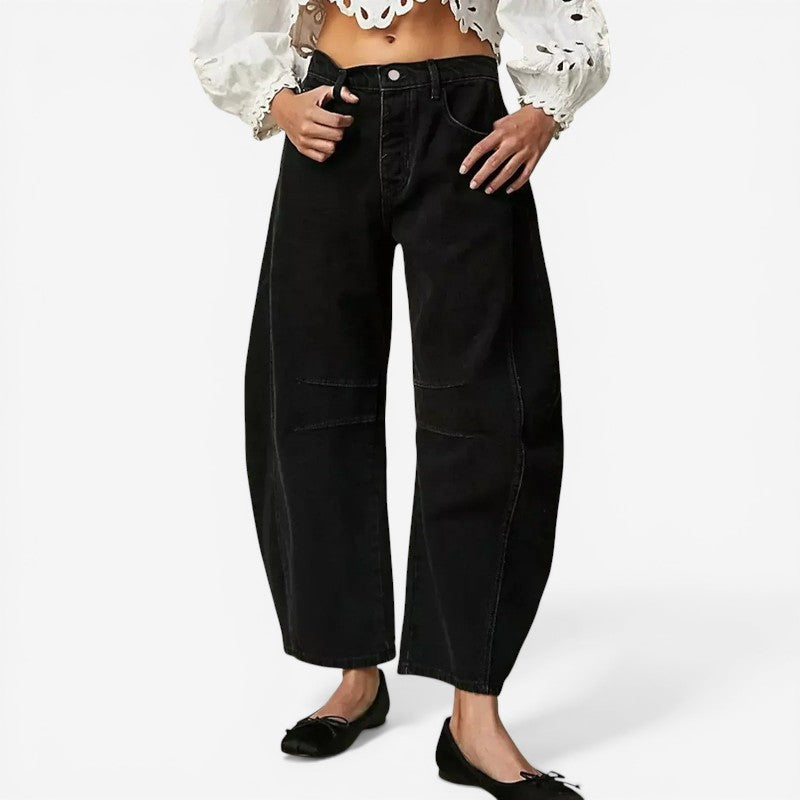 Women’s Wide Leg Ankle-Length Denim Pants