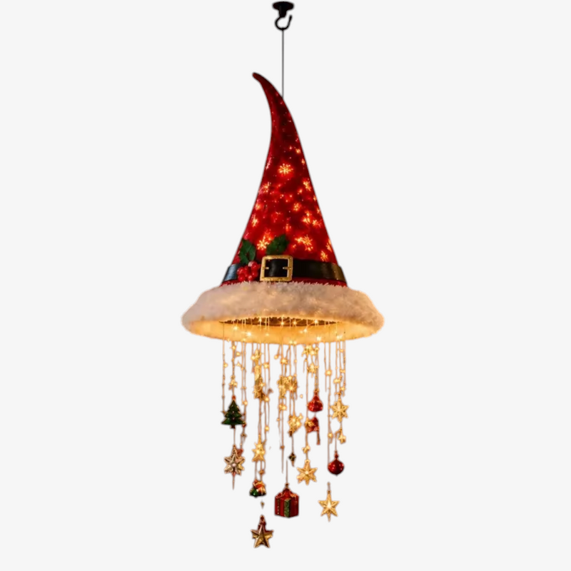 Hatmas - Hanging Christmas Hat Decoration With Led Lights
