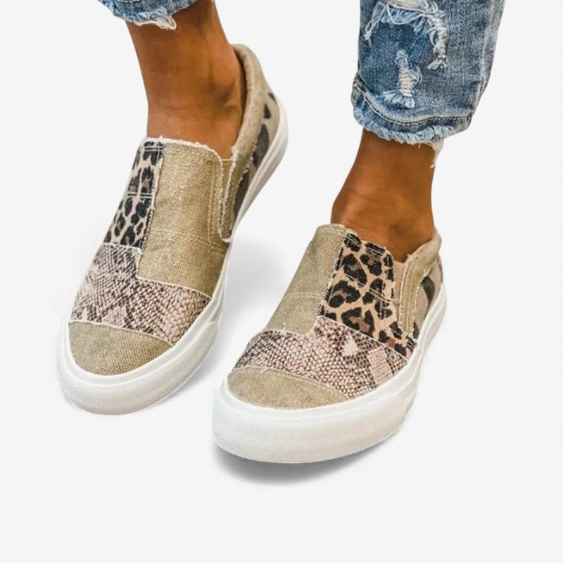 Adele – Zapatos planos con diseño estampado y punta redonda