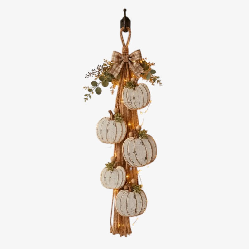 Pumpwreath - Illuminated Pumpkin Wreath with Integrated LED Lights