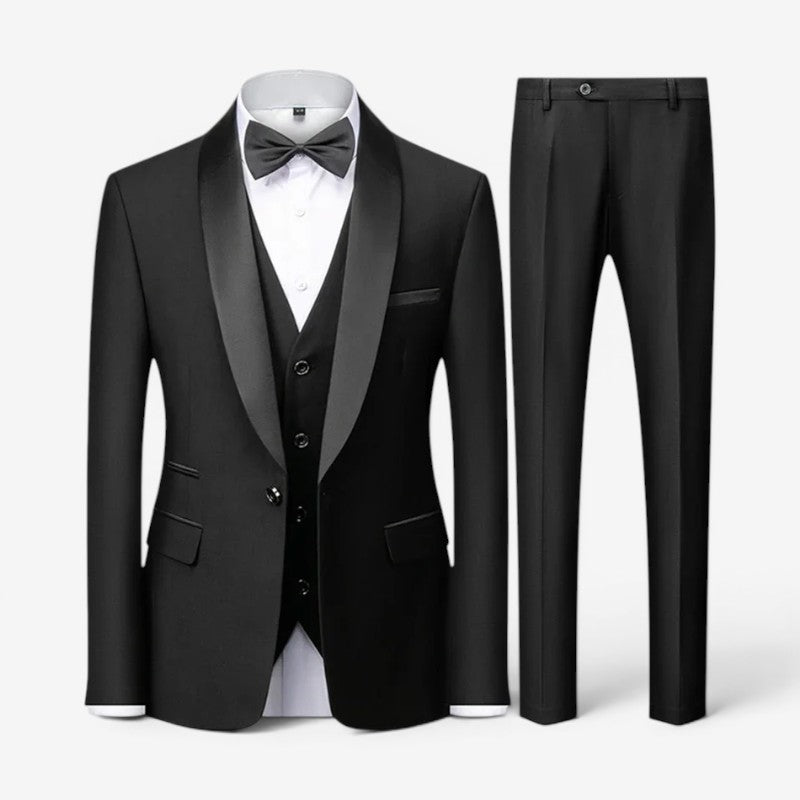 Men's Slim Fit Blazer and Straight Leg Trousers Set