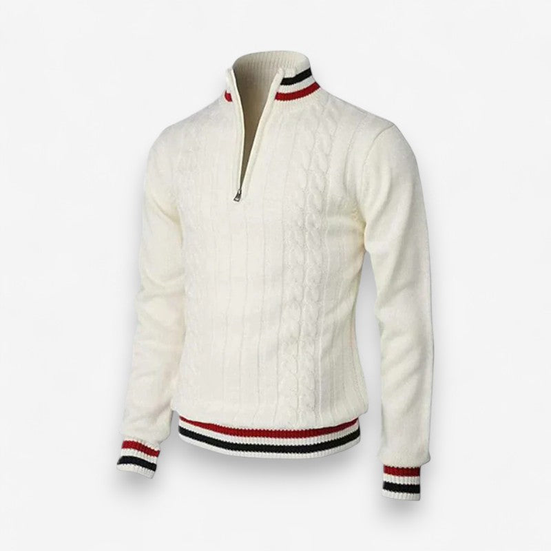 Maes – Slanke pasvorm Trui met Opstaande Kraag en Ritssluiting Velani