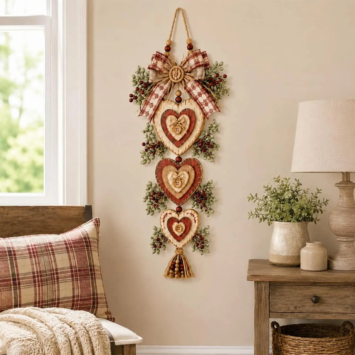 Heartplank - Vintage Heart Wall Hanging With Layered Design