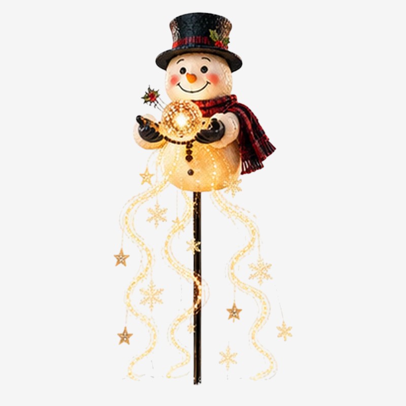 FrostyNoel - Solar Snowman Garden Light With Led Illumination