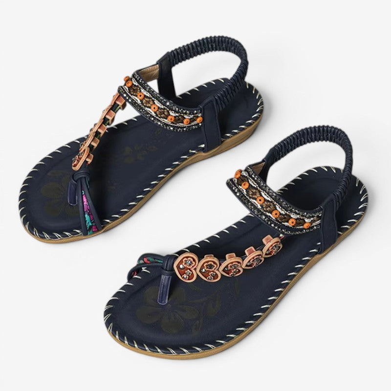 Womens Flat Sandals with T-Strap