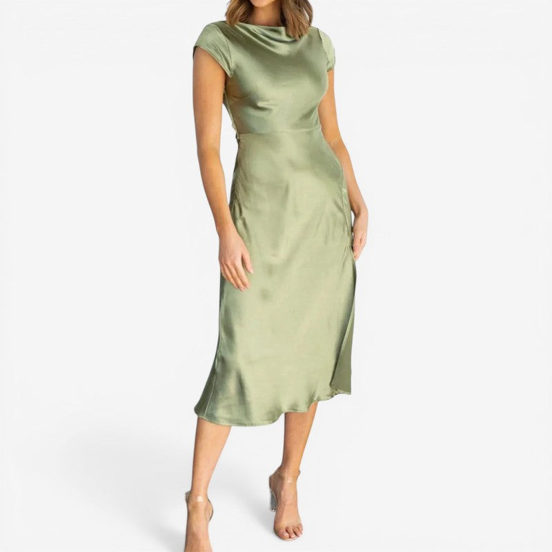 Sleeveless Wrap Waist Dress