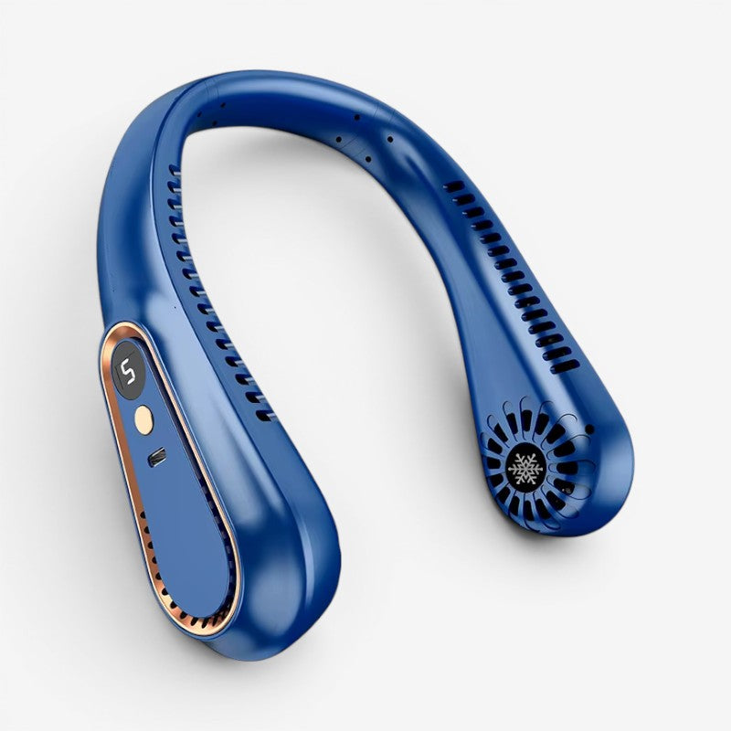 Wearable Neck Fan with Digital Display